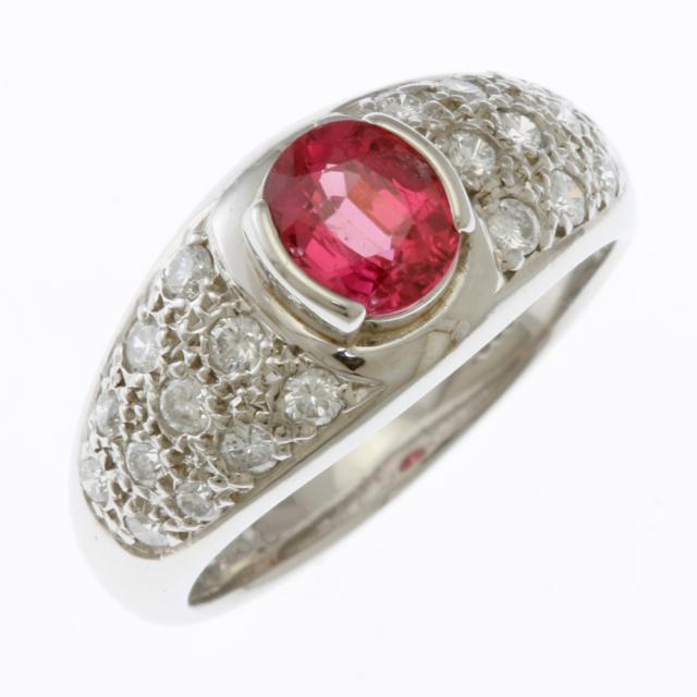 ダイヤモンド 0.83ct K18 Pt900 ダイヤ リング 指輪 コンビ
