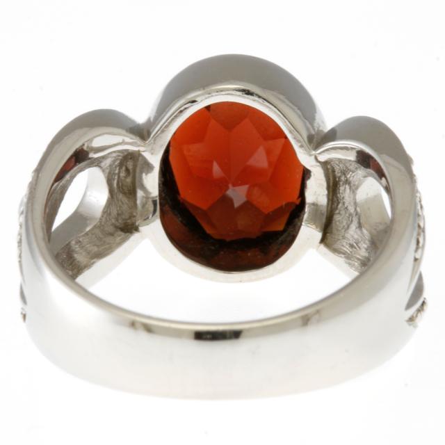 リング 指輪 11号 Pt900プラチナ ガーネット 3.10ct