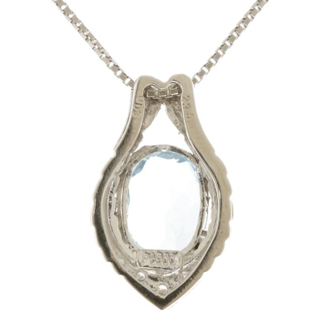 ネックレス Pt850 Pt900 プラチナ アクアマリン 2.35ct