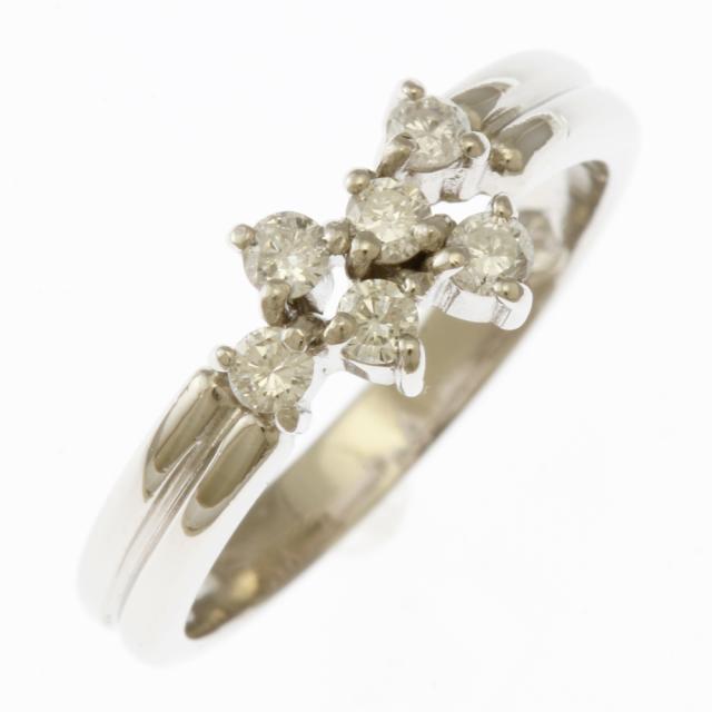 リング 指輪 10号 Pt900プラチナ ダイヤモンド 0.24ct レディース 中古 R&amp;Kリサイクルキング