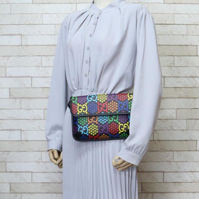 グッチ GUCCI GGサイケデリック ウエストバッグ レザー マルチカラー ユニセックス 中古 R&Kリサイクルキング_1