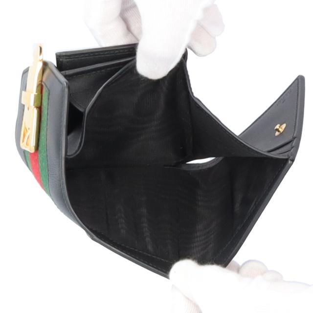 グッチ シルヴィ シェリーライン 三つ折り財布 レザー 476081 レディース GUCCI  中古  R&amp;Kリサイクルキング_5