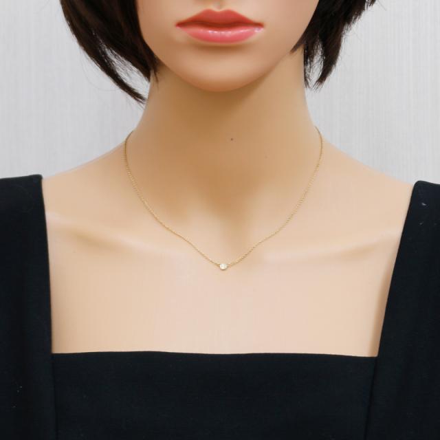 ティファニー バイザヤード 約0.08ct ネックレス 18金 K18