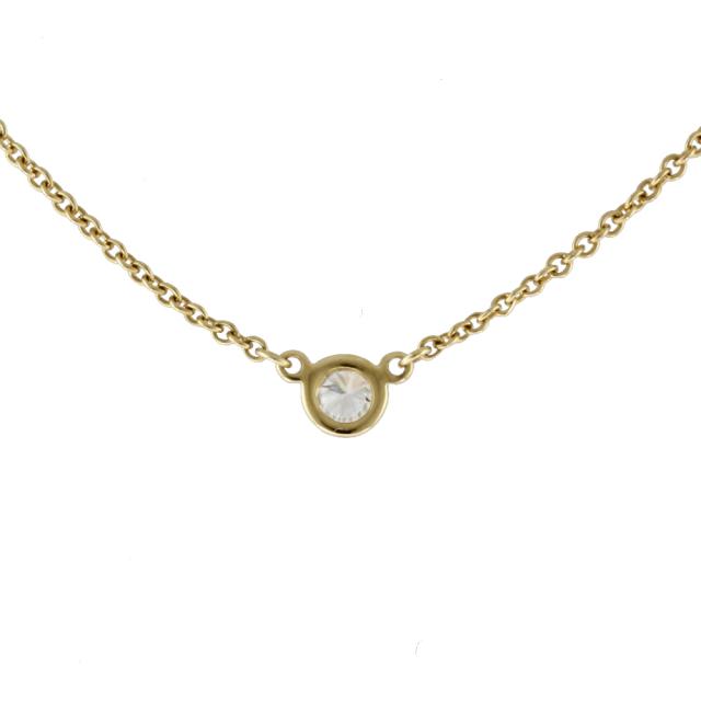 美品✨ティファニー バイザヤード ダイヤモンド ネックレス ペンダントK18RG TIFFANY&Co. ティファニー バイザヤード 約0.03ct ネックレス 18
