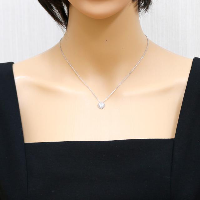 カルティエ Cハート ダイヤモンド ネックレス ホワイトゴールド 楽天