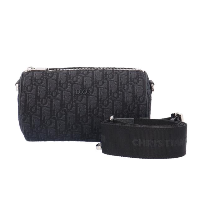 クリスチャンディオール ミニローラーメッセンジャーバッグ ショルダーバッグ キャンバス ブラック ユニセックス Christian Dior  中古  R&Kリサイクルキングの通販は