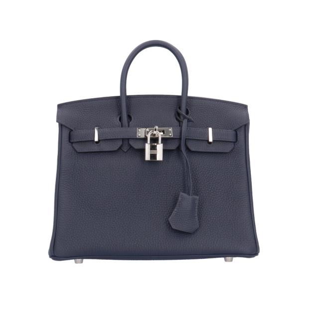 エルメス バーキン25 ハンドバッグ レザー ネイビー レディース HERMES  中古  R&Kリサイクルキング