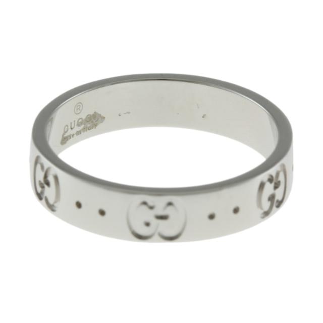 グッチ アイコン リング 指輪 10.5号 18金 K18ホワイトゴールド  