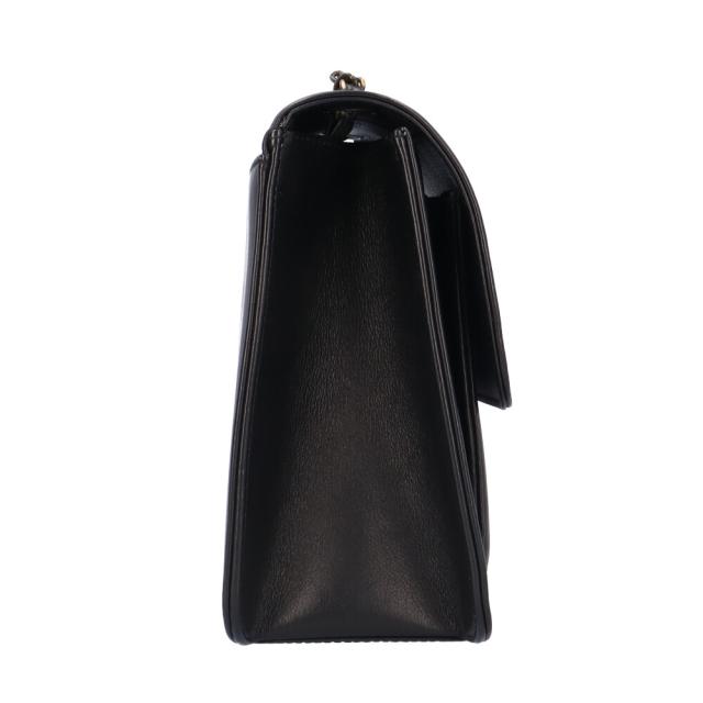 シャネル ショルダーバッグ レザー ブラック レディース CHANEL 中古