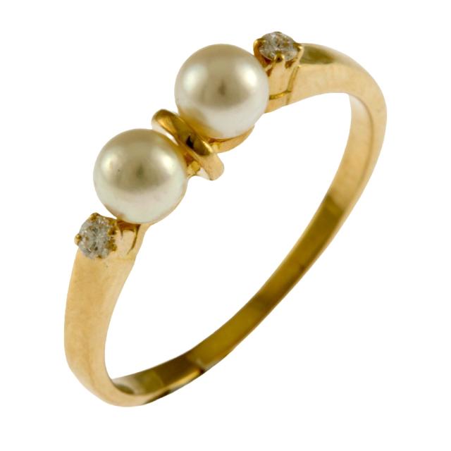 ミキモト リング 指輪 7.5号 18金 K18ピンクゴールド アコヤパール  