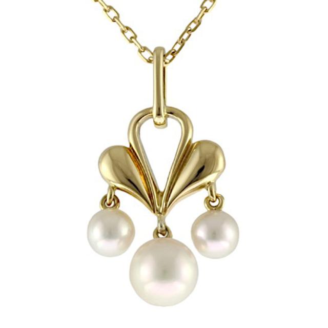 ミキモト ネックレス 18金 K18イエローゴールド アコヤパール  