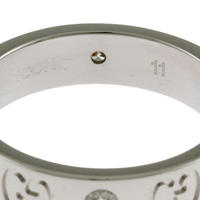 グッチ アイコン ダイヤモンド リング 指輪 10.5号 18金 K18ホワイト  