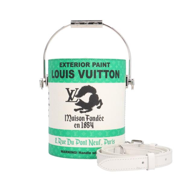 ルイヴィトン ペイントカン ショルダーバッグ キャンバス M81592 グリーン ユニセックス LOUIS VUITTON  中古  R&Kリサイクルキング