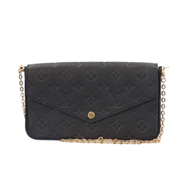ルイヴィトン ポシェットフェリシー モノグラムアンプラント ショルダーバッグ モノグラムアンプラント M82477 ブラック レディース LOUIS VUITTON  中古  R&Kリサイクルキング