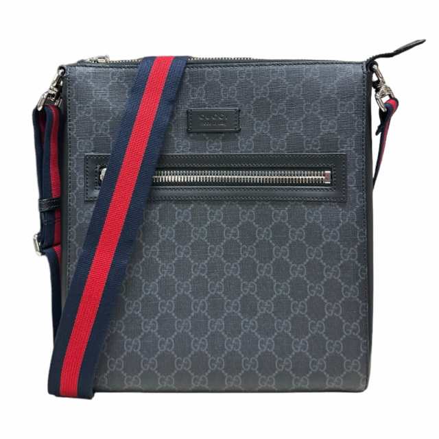 グッチ GGスプリーム ショルダーバッグ GGスプリームキャンバス 474137 ブラック メンズ GUCCI 中古 R&Kリサイクルキング