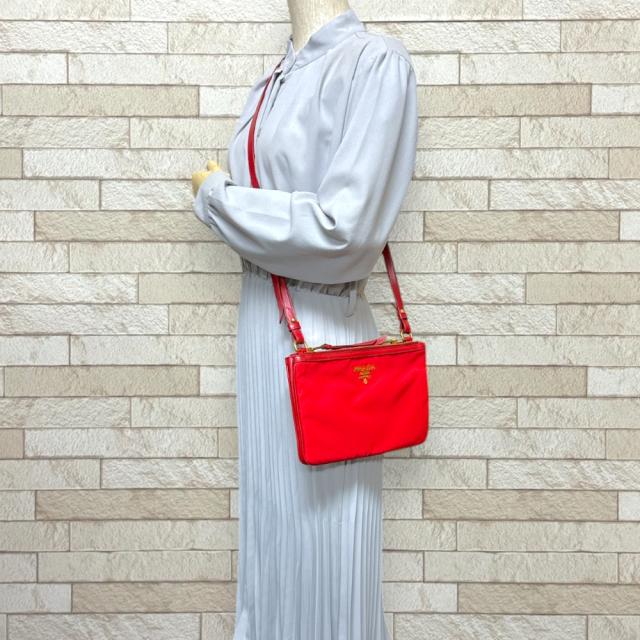 プラダ ショルダーバッグ ナイロン 1BH046 レッド レディース PRADA 中古 R&Kリサイクルキング_1