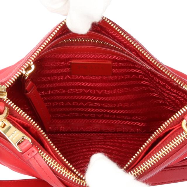 プラダ ショルダーバッグ ナイロン 1BH046 レッド レディース PRADA 中古 R&Kリサイクルキング_5