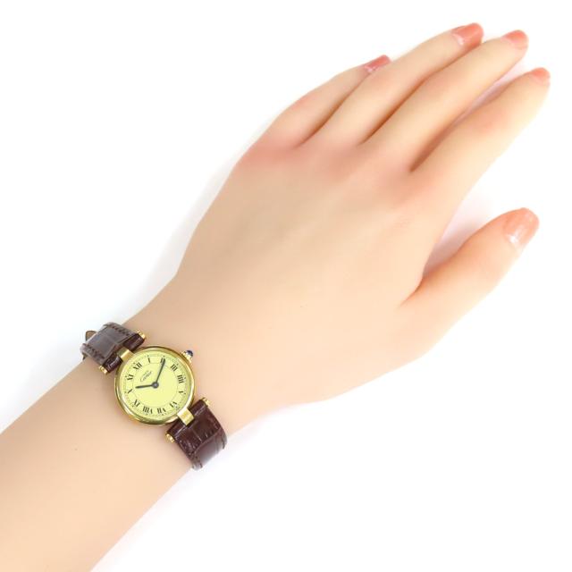 CARTIER】カルティエ ヴェルメイユ 925レディース ボルドー 腕時計
