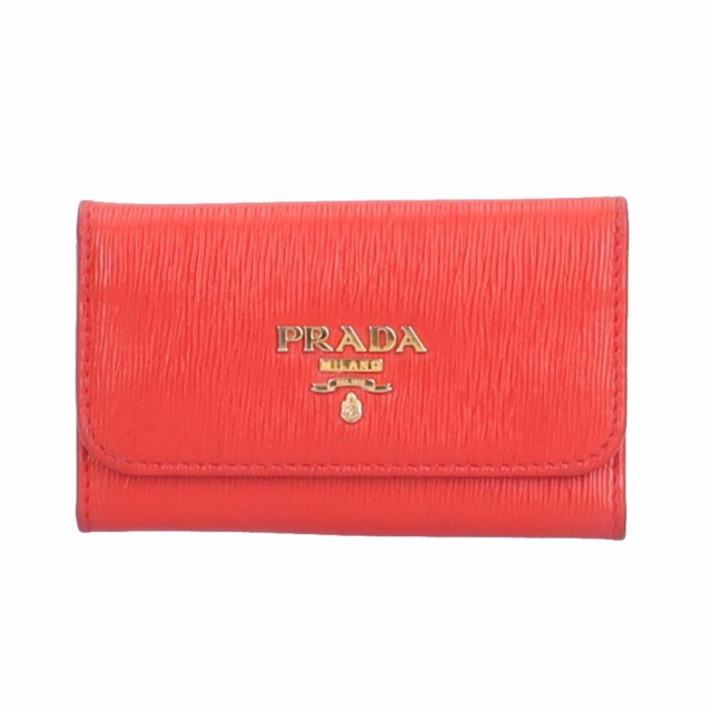 プラダ サフィアーノ キーケース レザー 1PG222 レディース PRADA 中古 R&Kリサイクルキング