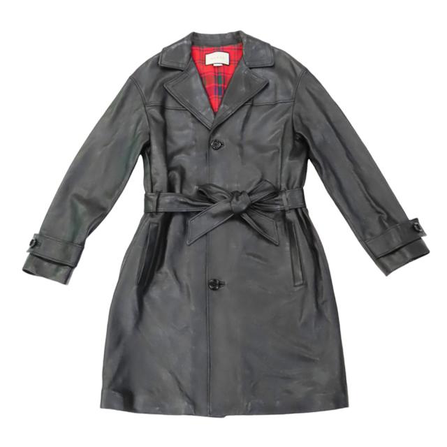 グッチ トレンチコート 羊革 レディース GUCCI  中古  R&Kリサイクルキング