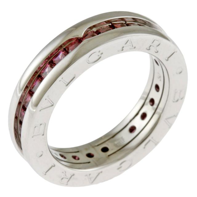 ブルガリ B-zero.1 ビーゼロワン 1バンド リング 指輪 10号 18金 K18ホワイトゴールド ガーネット レディース BVLGARI  中古  R&Kリサイクルキングの通販は