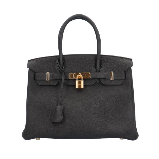 エルメス バーキン30 ハンドバッグ レザー ブラック レディース HERMES  中古  R&Kリサイクルキング