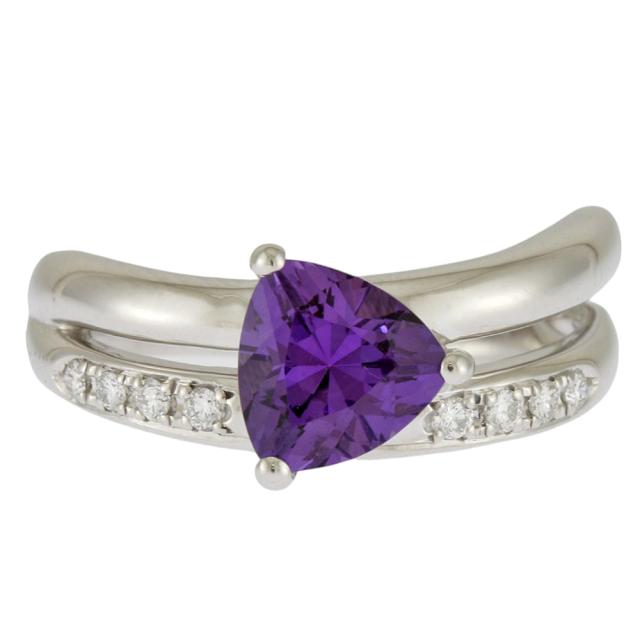 タサキ リング 指輪 12号 Pt900プラチナ アメジスト レディース TASAKI