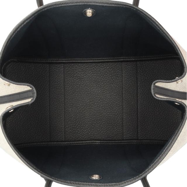 エルメス ガーデンパーティPM ハンドバッグ レザー ブラック レディース HERMES  中古  R&amp;Kリサイクルキング_4