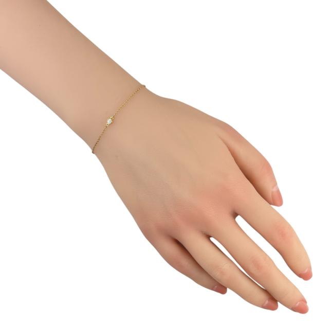 ティファニー バイザヤード 約0.05ct ブレスレット 18金 K18イエロー