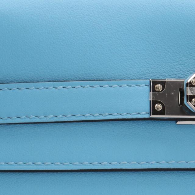 エルメス ケリームーヴ ショルダーバッグ なめし革 青味 レディース HERMES  中古  R&amp;K再利用第一人者