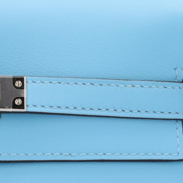 エルメス ケリームーヴ ショルダーバッグ なめし革 青味 レディース HERMES  中古  R&amp;K再利用第一人者