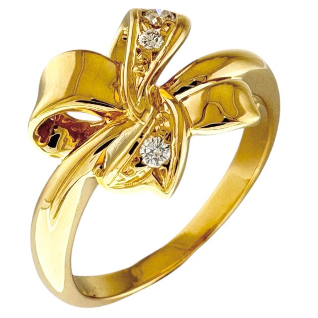 ミキモト リング 指輪 13号 18金 K18イエローゴールド ダイヤモンド  