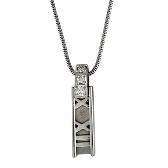 ティファニー アトラスバー ネックレス 18金 K18ホワイトゴールド ダイヤモンド レディース TIFFANY&Co.  中古 R&Kリサイクルキングの通販は 79,950円