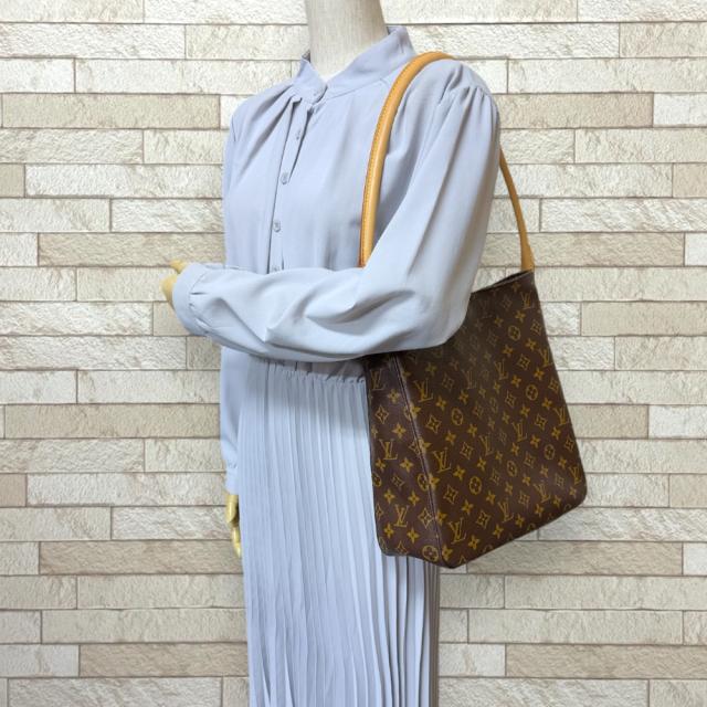 ルイヴィトン ルーピングGM モノグラム ショルダーバッグ モノグラムキャンバス M51145 ブラウン レディース LOUIS VUITTON 中古 R&Kリサイクルキング_1