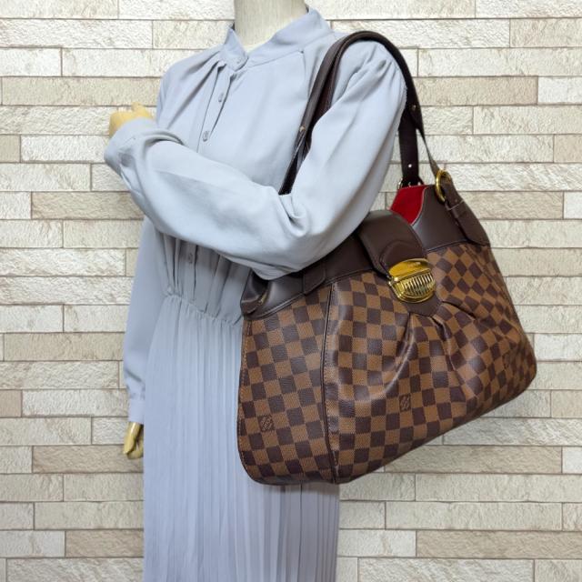 ルイヴィトン システィナGM ダミエ ショルダーバッグ ダミエキャンバス N41540 ブラウン レディース LOUIS VUITTON 中古 R&Kリサイクルキング_1