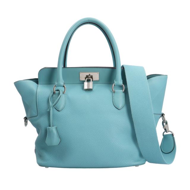 エルメス ツールボックス26 ショルダーバッグ ヴォースイフト ブルー レディース HERMES  中古 R&Kリサイクルキング