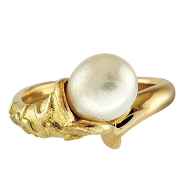 タサキ リング 指輪 12号 18金 K18イエローゴールド パール レディース  