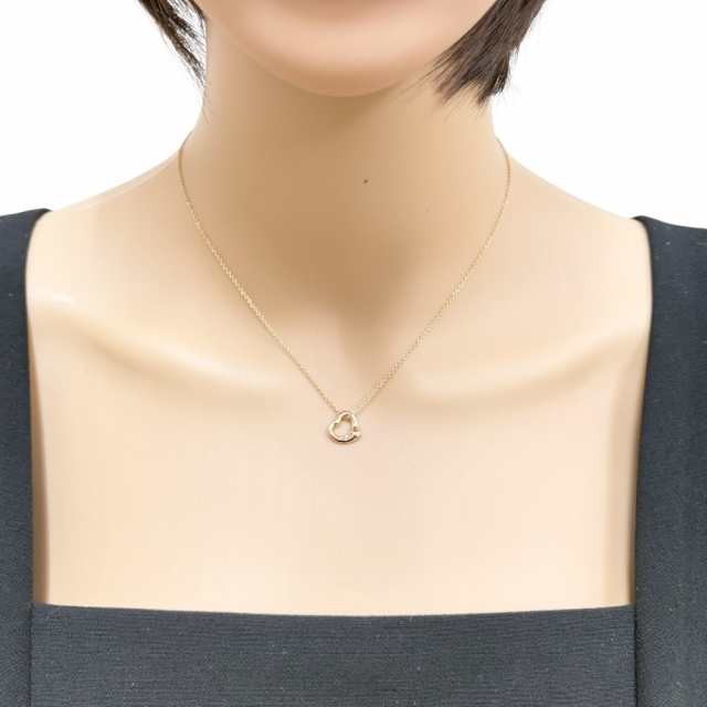 ティファニー オープンハート ネックレス 18金 K18ピンク