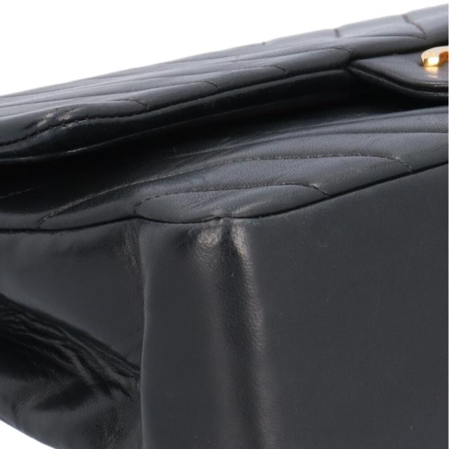 シャネル Vステッチ ショルダーバッグ ラムスキン ブラック レディース CHANEL  中古 R&amp;Kリサイクルキング_8