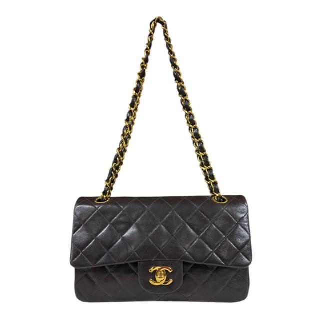 シャネル マトラッセ ショルダーバッグ ラムスキン ブラック レディース CHANEL  中古 R&Kリサイクルキング