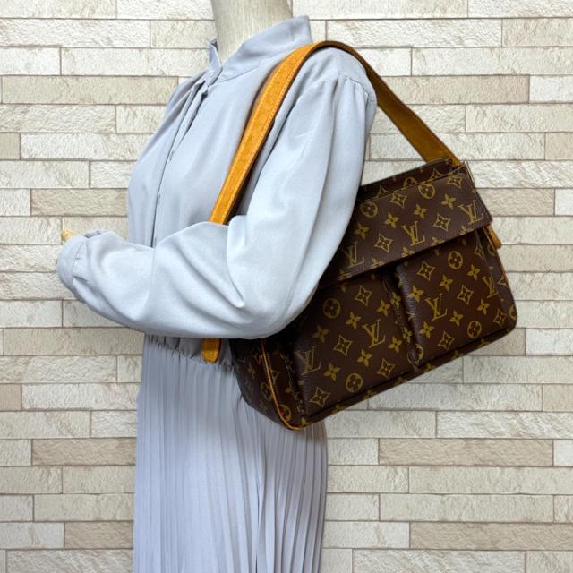ルイヴィトン ヴィバシテGM モノグラム ショルダーバッグ モノグラムキャンバス M51163 ブラウン レディース LOUIS VUITTON  中古 R&Kリサイクルキング ルイヴィトン ヴィバシテGM モノグラム ショルダーバッグ モノグラム