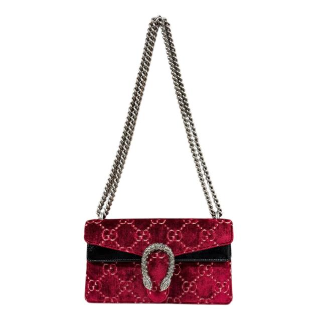 グッチ スモールショルダーバッグ ディオニュソス ショルダーバッグ ベルベット 499623 レッド レディース GUCCI 中古 R&Kリサイクルキング