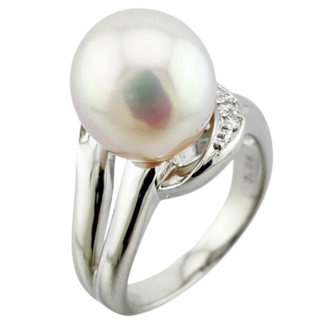 TASAKI タサキ Pt900 パール ダイヤ リング 5.5g 14号