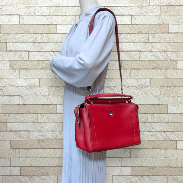 フェンディ ドットコム ショルダーバッグ レザー 8BN293 レッド レディース FENDI  中古 R&amp;Kリサイクルキング_1