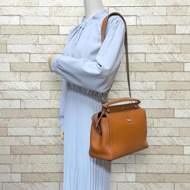 フェンディ ドットコム ショルダーバッグ レザー 8BN293 ブラウン