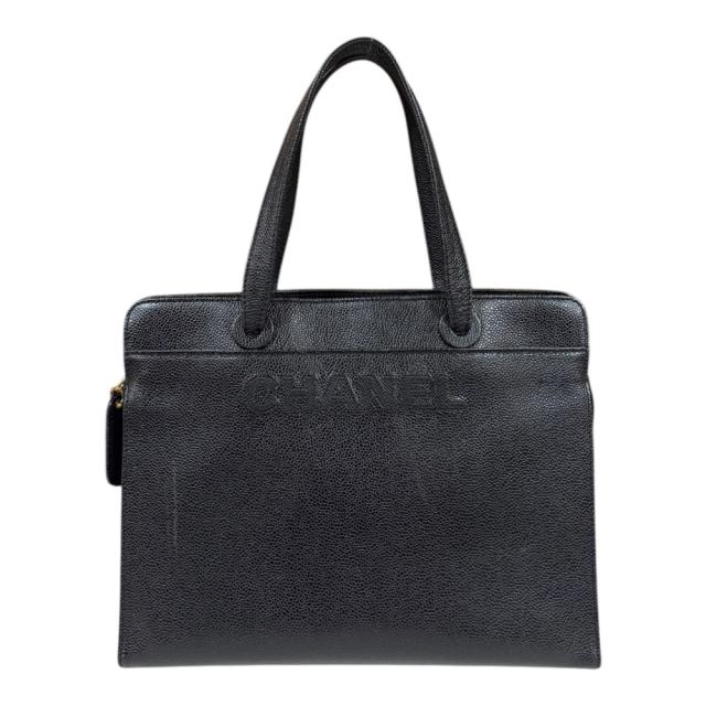 シャネル ハンドバッグ キャビアスキン ブラック レディース CHANEL  中古 R&Kリサイクルキング