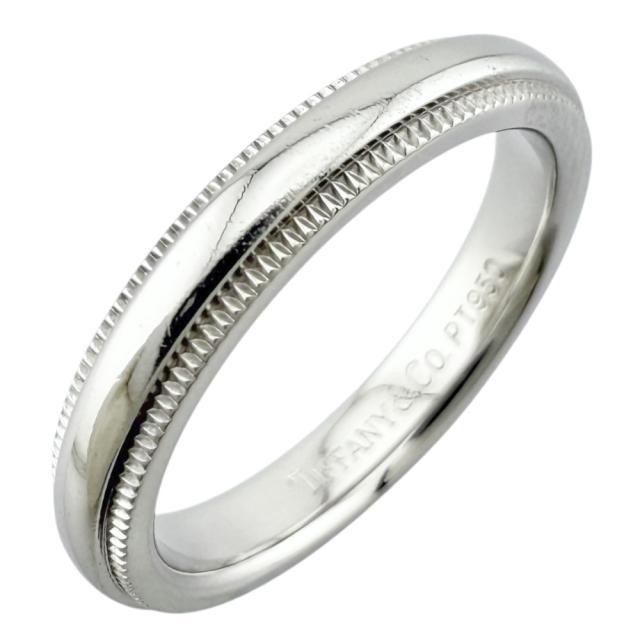 ティファニー ミルグレイン リング 指輪 6.5号 Pt950プラチナ