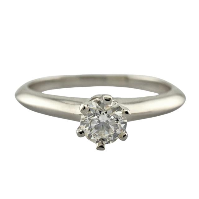 大幅値下げ　Tiffany＆Co. Pt950 ダイヤモンド リング 9号 TIFFANY&Co. ティファニー 美品 センチメンタルハート ダイヤ