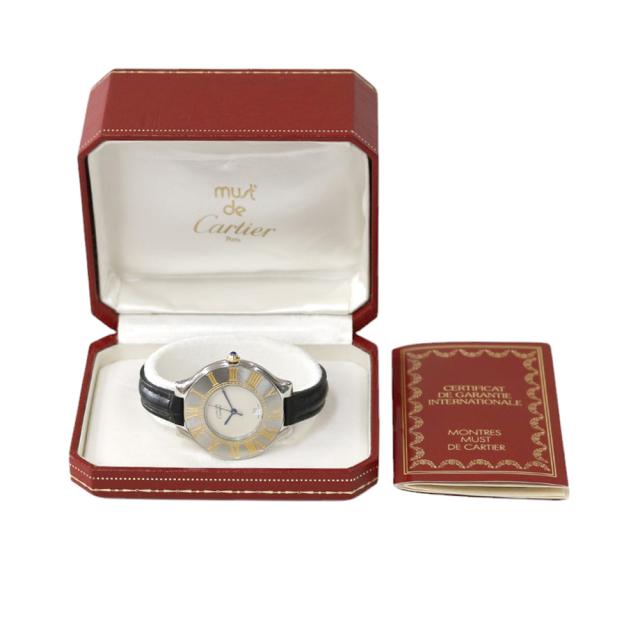カルティエ マスト21 腕時計 時計 ステンレススチール 126 000P クオーツ レディース 1年保証 CARTIER 中古 R&Kリサイクルキング