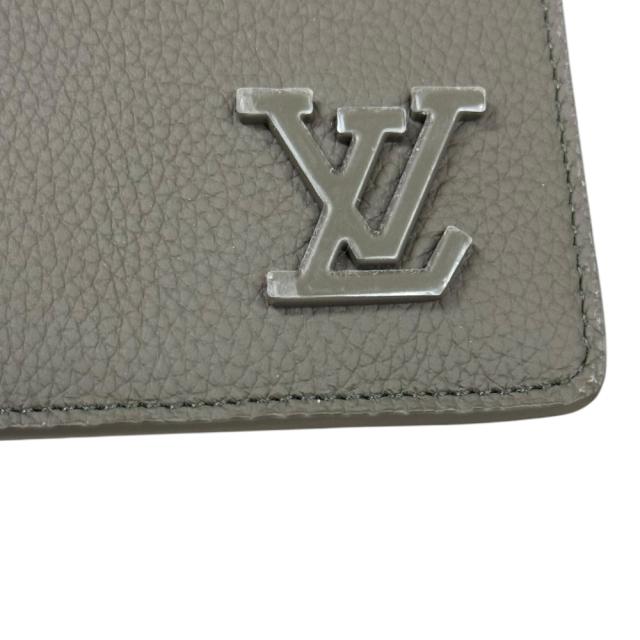 ルイヴィトン ポルトフォイユ・ミュルティプル アエログラム 二つ折り財布 レザー M81734 メンズ LOUIS VUITTON 中古 R&Kリサイクルキング_6